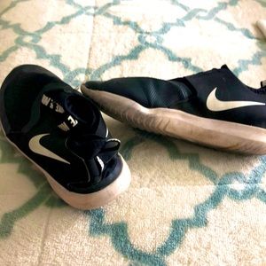 Black Nike running shoes